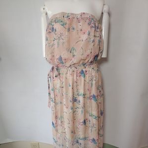 Charlotte Russe Strapless Maxi Dress w Tie Belt